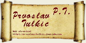 Prvoslav Tulkić vizit kartica
